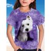 Summer New Casual and Comfortable Animal Print Girls Round Neck Short Sleeve T-shirt