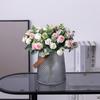 10 Heads Artificial Flower Silk Rose Leaves Bouquet Fake Flower Plant For Wedding Table Party Vase Home Decor YSL