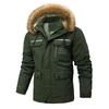 Spring and Autumn Leisure Plush Waterproof Medium To Long Men's Hooded Windbreaker Coat