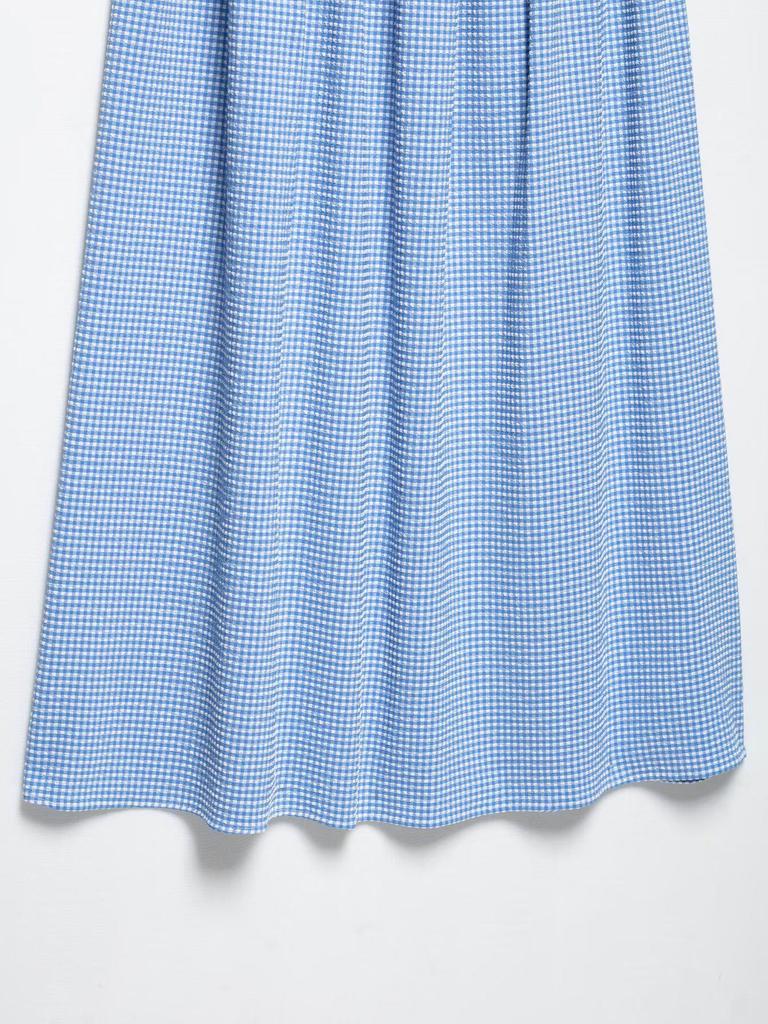 2025 Spring Women's European & American Style Plaid Midi Dress