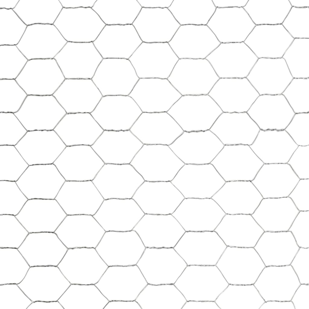 vidaXL Drahtzaun Verzinkter Stahl 25x1,5 m Silbern