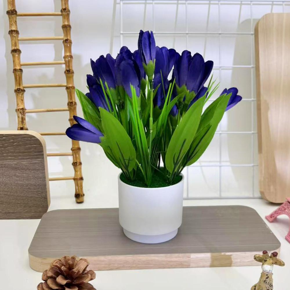 Tulip Faux Potted Plant Decorative Greenery For Party Decorations And Hospitality Settings