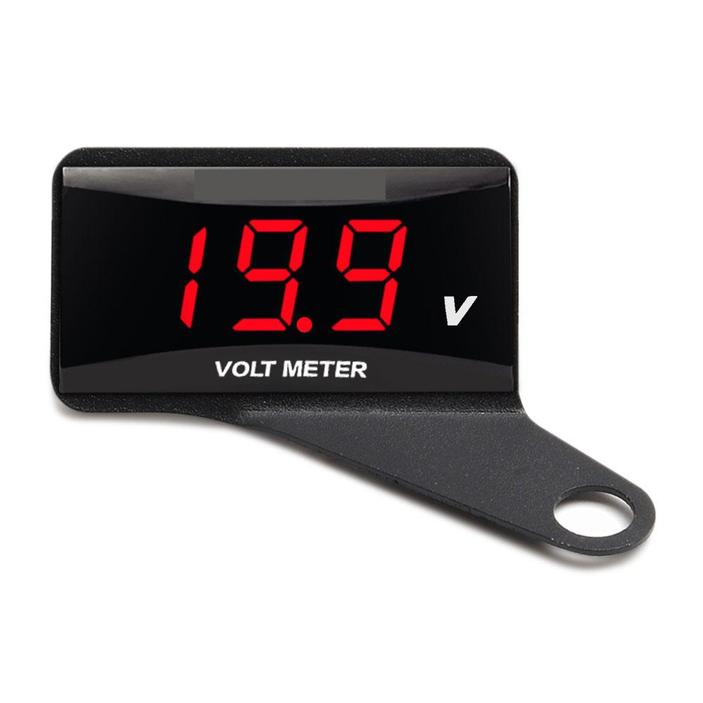 Universal Motorcycle Voltmeter Koso Mini LED Digital Display Electromobile Gauge Car Voltage Meter with Holder  12V-100V