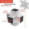 Stainless Steel Four-Way Tee Connector for Square Tubes - Weld-Free Fastener