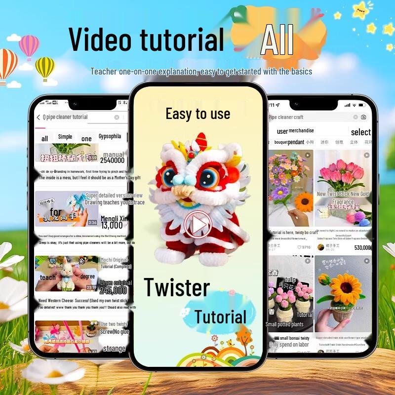 Macaron Twisty Sticks DIY Craft Kit