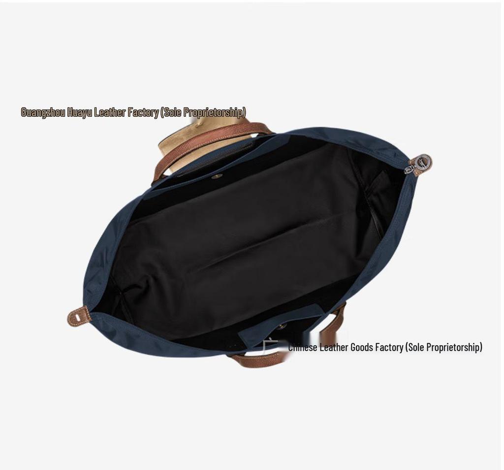 High-Quality Dragon-Inlaid Cowhide Travel Bag: Large, Lightweight, Waterproof Nylon Shoulder Handbag