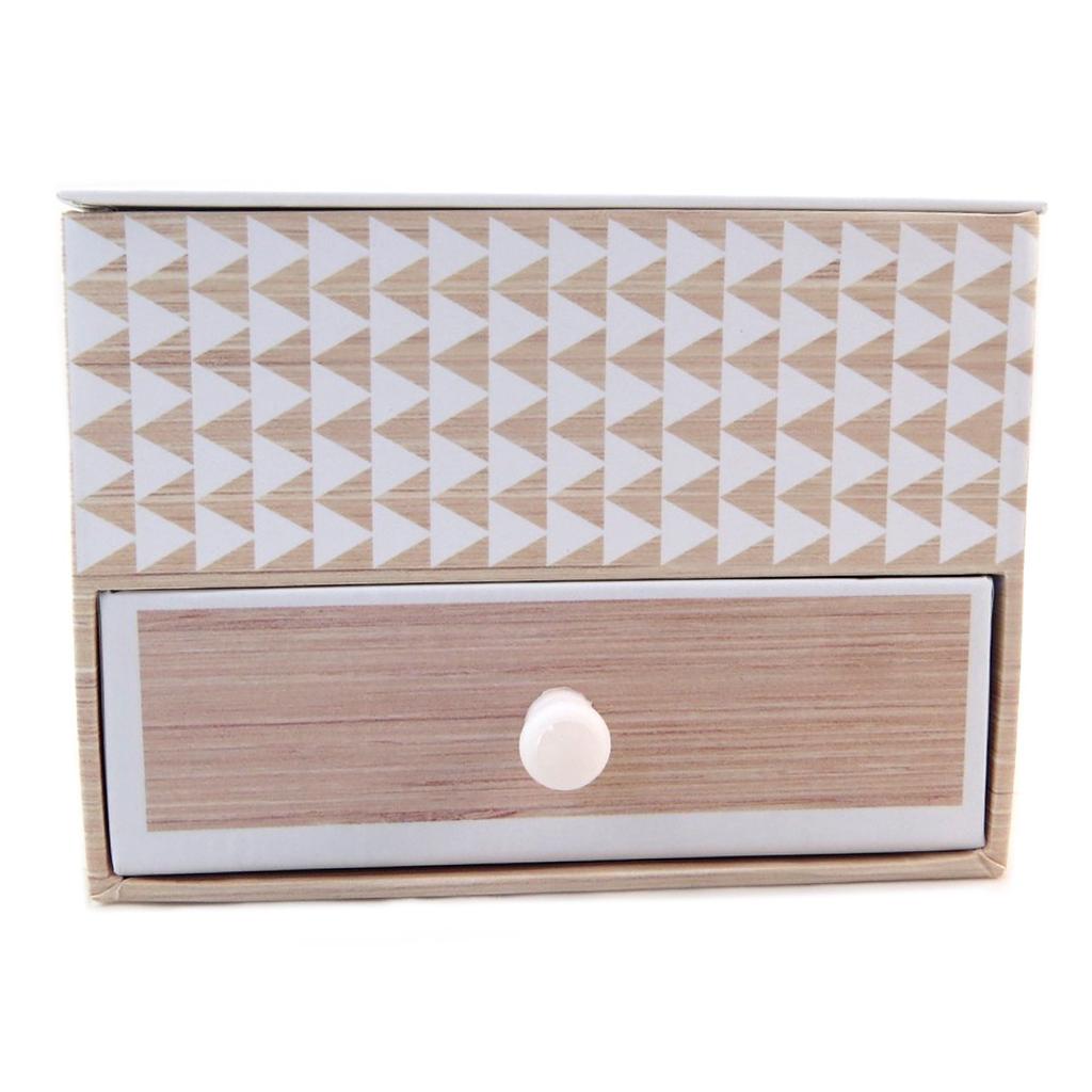 Les Trésors De Lily [P9411] - Beige 'Boho' Jewelry Box - 11x9. 5x8 Cm