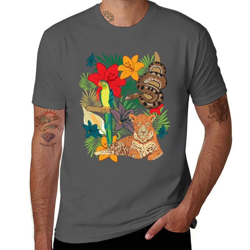 Wild Jungle animals of Amazonia TShirt Big Size Loose Fit Tee Shirt