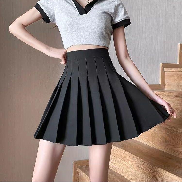 Pleated Skirt Women High Waist Sexy Mini Skirts Tennis Skirt Girl Dance Skirt Kawaii Casual Korean White Black Skirt