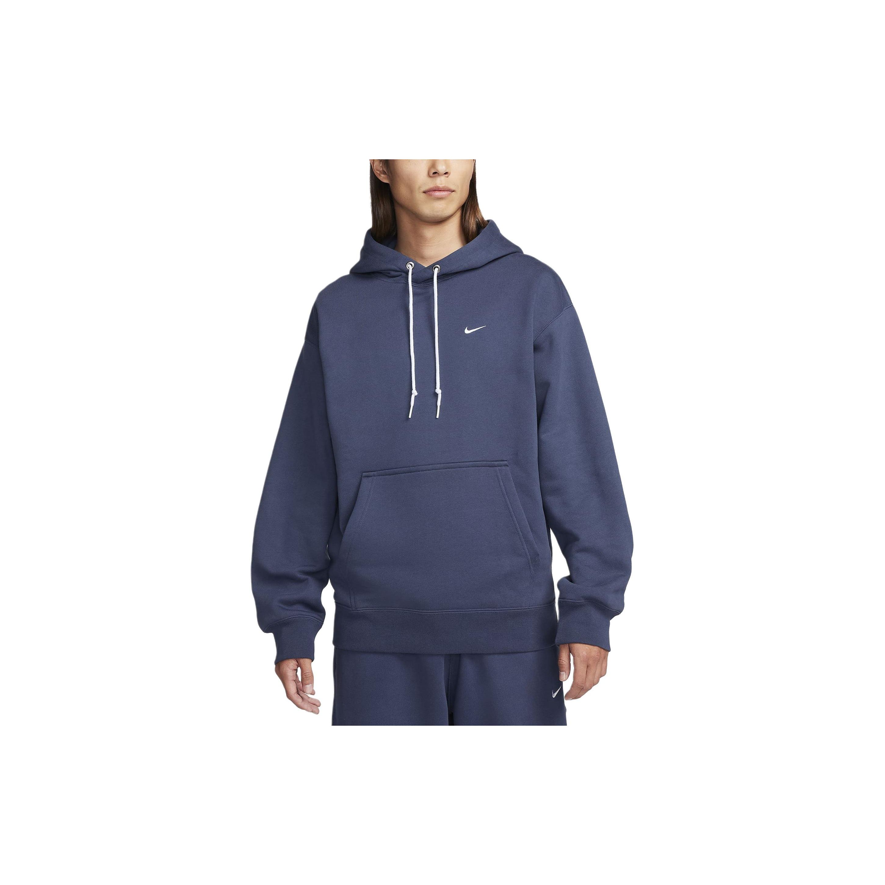 

Nike Мужские топы с капюшоном Solo Swoosh Solid Color с длинным рукавом Thunder-Blue DX1356-437 L