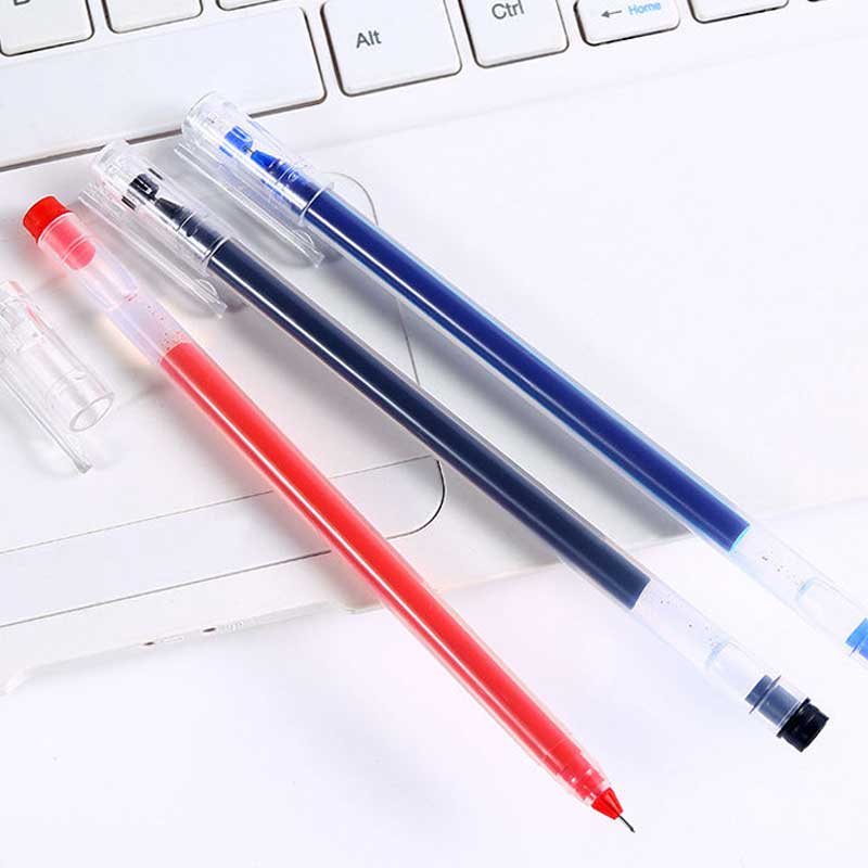 Neutral Pen Large Capacity Syringe Pen Red and Blue Carbon Water Pen Signature Pen 0.5mm Student Examination