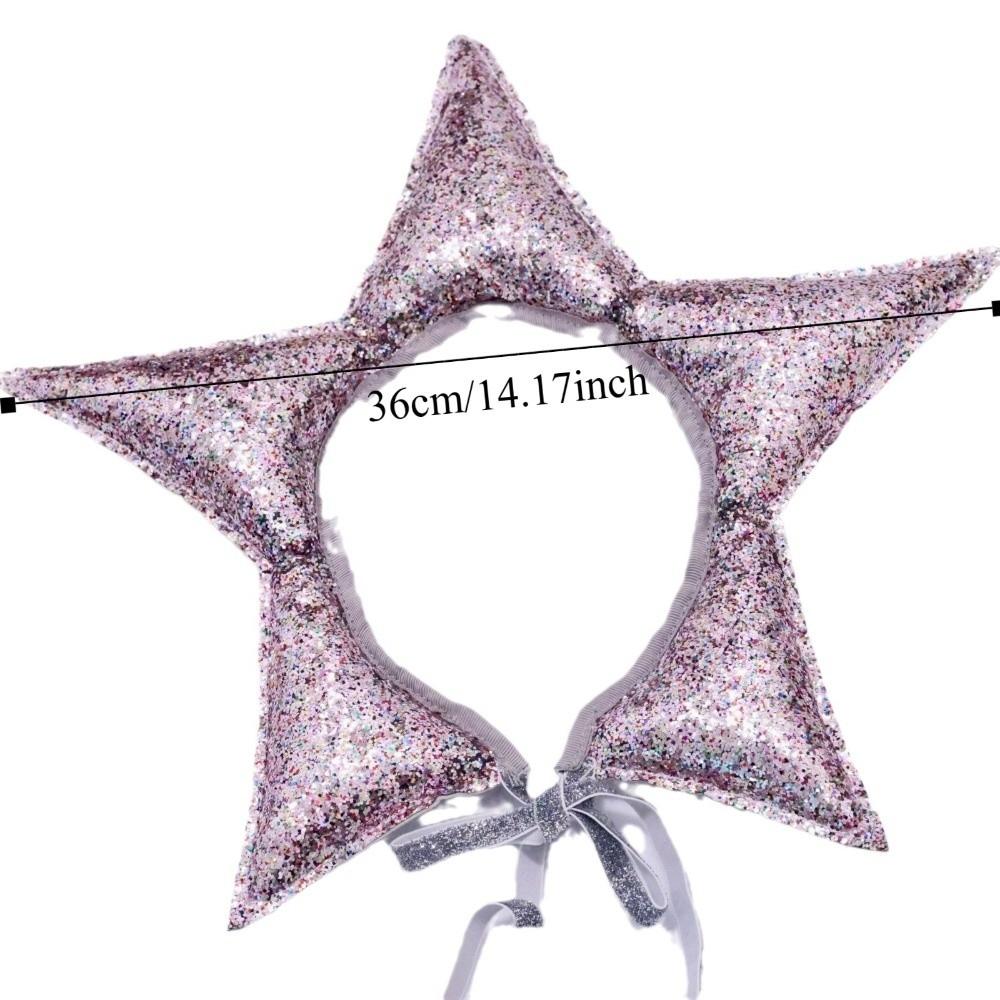 Adjustable Star Headband Photography Props Sparkling Party Accessories Glitter Hat Princess Party