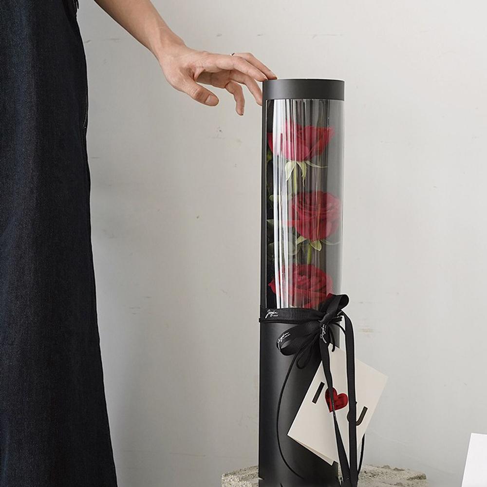 Blumenverpackungsschachtel Einzelne Rose Nelkenstrauß Floristen-Verpackungsschachteln Transparente Geschenktüte Muttertagsdekoration