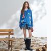 Women's Cartoon V-Neck Knitted Cardigan Sweater