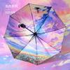 Beautiful Flower Painting Inside Men And Women Umbrella Sun And Rain Anti-uv Umbrellas Ladies Parasol Folding Paraguas For Gifts