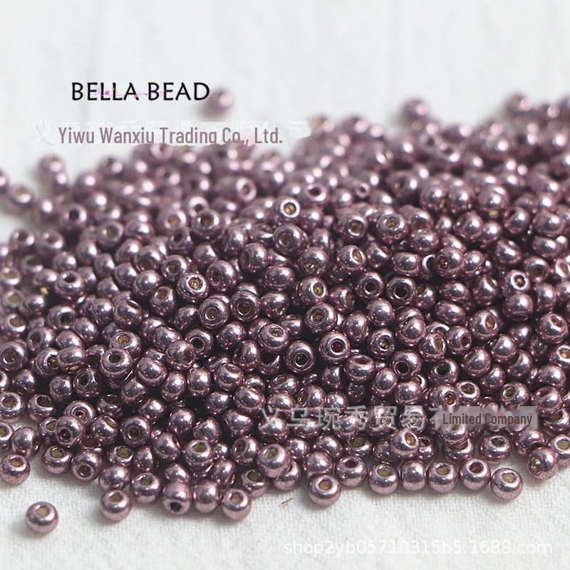 Handmade 2/3mm Gold Electroplated Glass Rice Beads for DIY Jewelry