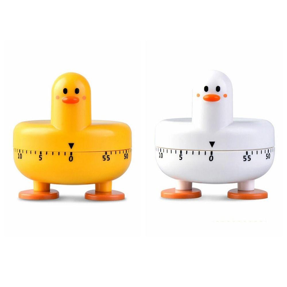 Duck Shaped Kitchen Timer No Battery Beauty Time Tool Mechanical Alarm Skincare Beauty Care