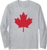 Canadian Flag Red Maple Leaf Canada Day Long Sleeve T-Shirt