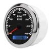 85mm Boat Pointer Tachometer Red Backlight Stainless Steel IP67 Universal for Car TruckBlack