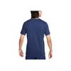 Nike Sportswear Letter Print Ribbed Crew Neck Short Sleeve T-Shirt Men Tops Navy-Blue FQ8002-410