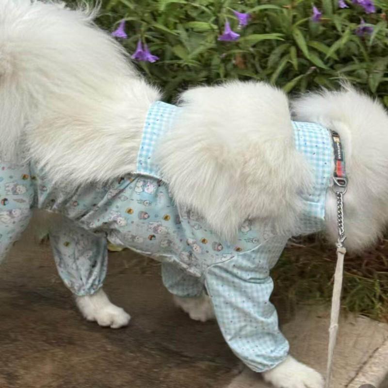 4-Leg Dog Raincoat Anti-Dirt Insect-Repellent Outdoor Vest Border Collie Golden Retriever Samoyed Large Medium Small Breeds