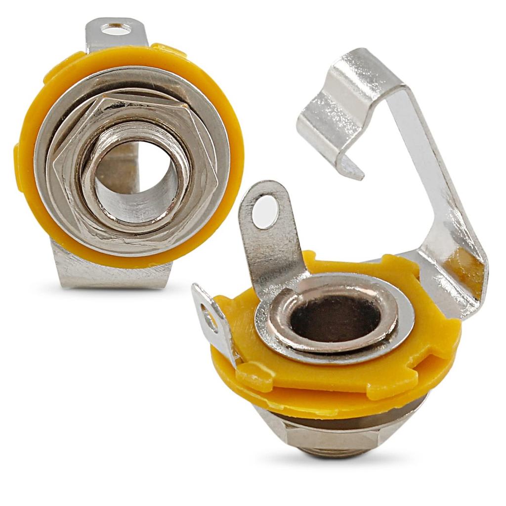 10pcs 6.35mm 1/4" Mono Input Jack Plug Socket for Electric Guitar Bass Guitar Pickup Output Jack Plug Socket