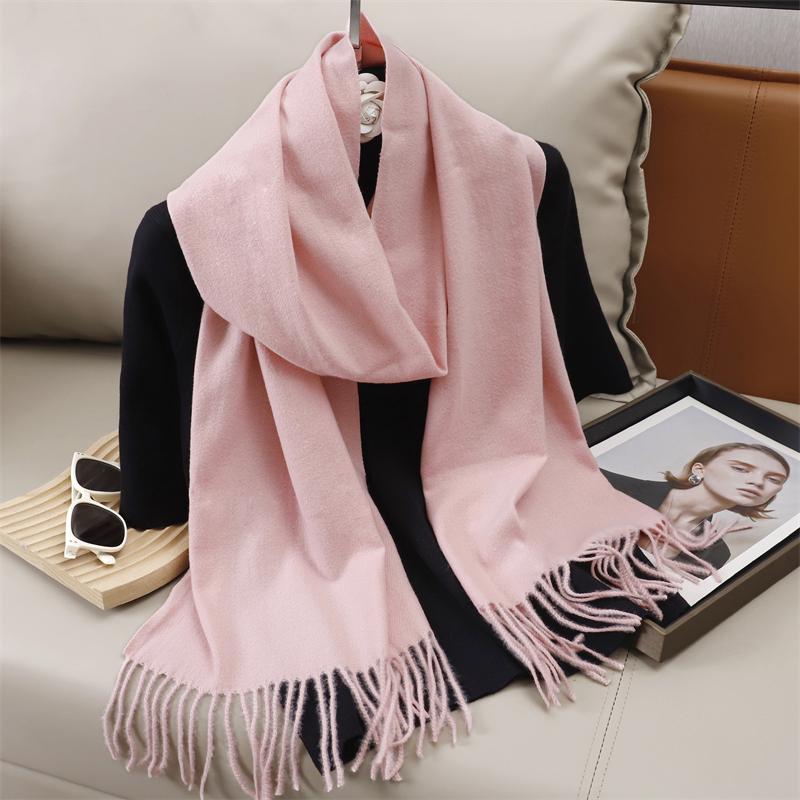 Winter Solid Scarf Women Cashmere Soft Warm Scarves Hijab Female Long Headband Shawl Wrap Bandana Foulard Echarpe Poncho Stoles