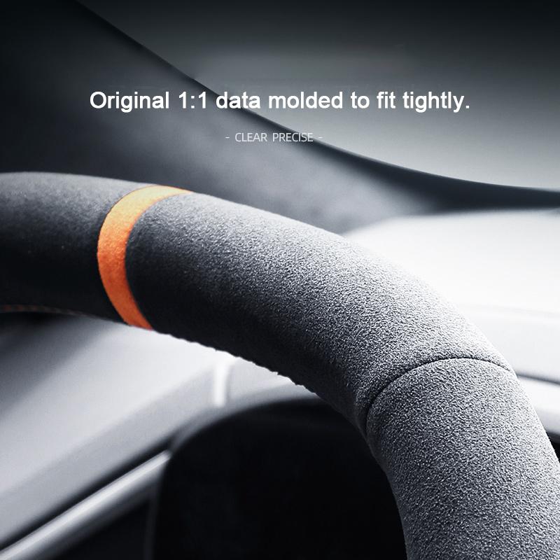 For ZEEKR 001 Zeekr 7X 2024 2025 Super Suede Car Steering Wheel Cover Hand-stitched Sport Styling Interior Accessoryes