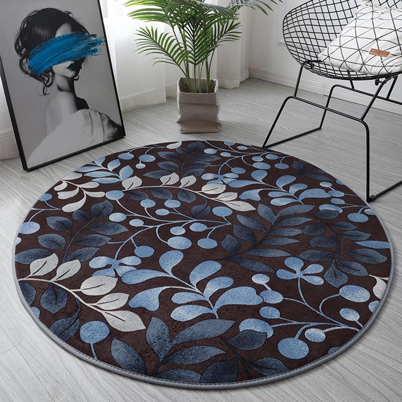 Black and White Printed Zebra Carpet Stripe Living Room Round Floor Mat Non Slip Door Mat Children's Bedroom Floor Mat