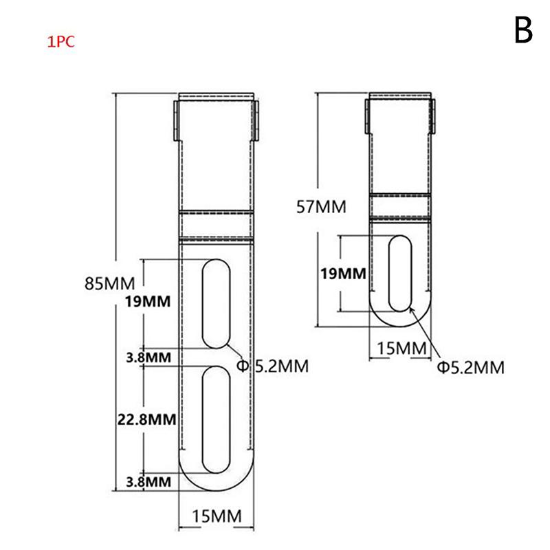 Universal Versatile Tactics Waist Clip Scabbard Sheath Stainless Steel Waist Clip for Holster Black