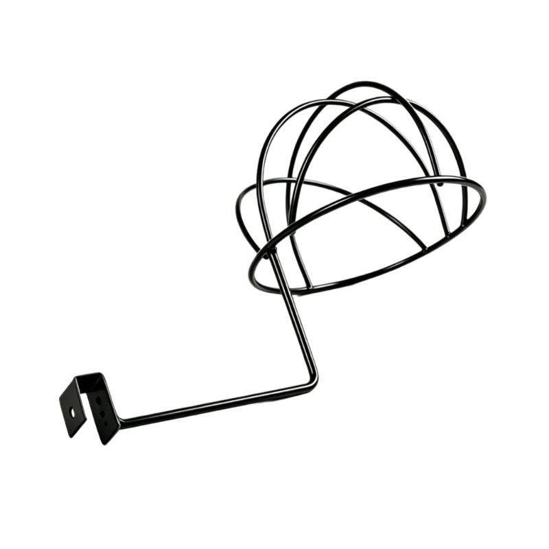 Hemispherical Iron Hat Holder with Projecting Wall Arm and Protective Finish for Baseball Hats, Berets, and Bucket Hats
