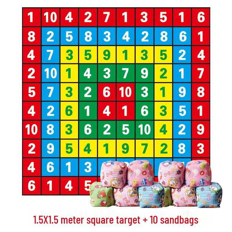 Sandbag Toss Target: Fun Outdoor Game for Kindergarten Team Building