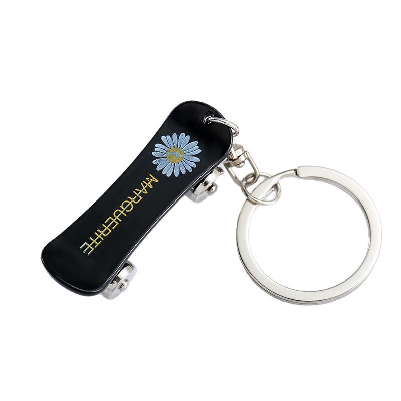 Colorfast Metal Scooter Keychain with Bottle Opener - European & American Style Multifunctional Pendant Gift