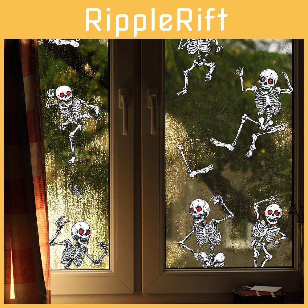 Pvc Skeleton Uv Static Cling Wall Art For Living Room And Business Spaces