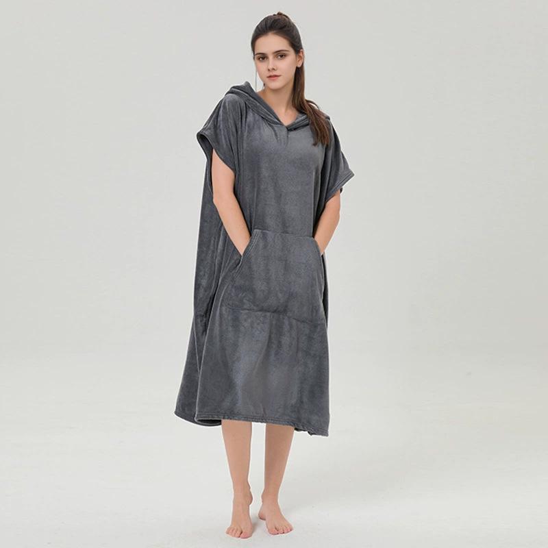Multifunctional Quick-Dry Poncho Bathrobe: Absorbent Towel for Yoga, Running, Surfing, and Sports