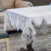 Luxury Lace Velvet Tablecloth Rectangular Soft Square Coffee Dining Table Cover Party Solid Color Kitchen Home Decor European