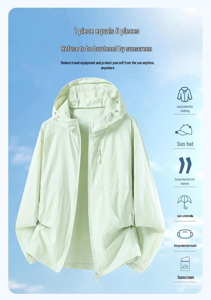 2026 Ice Silk Couple's UV Protection Summer Jacket – Breathable Sun Protection for Outdoor Activities