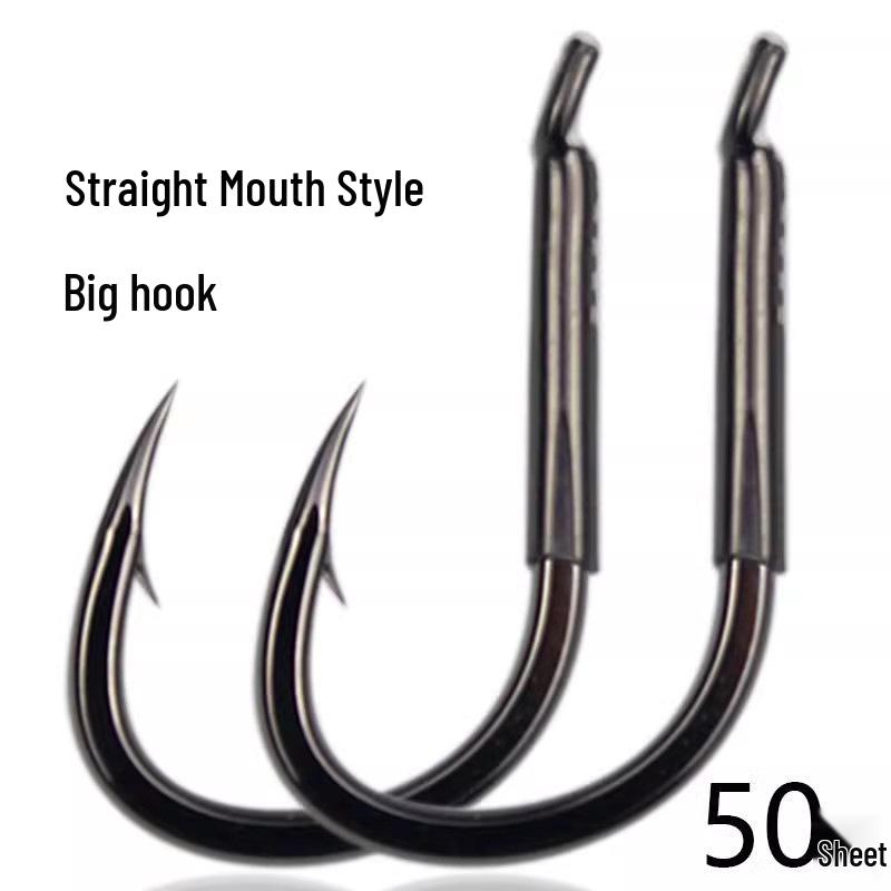 

3X Очень Толстый Прямой и Плоский Зев Крючок для Крупной Рыбы Голубой Рыбы/Сома - Модель Ise-ni Якорный Крючок для Гигантской Рыбы Size 10