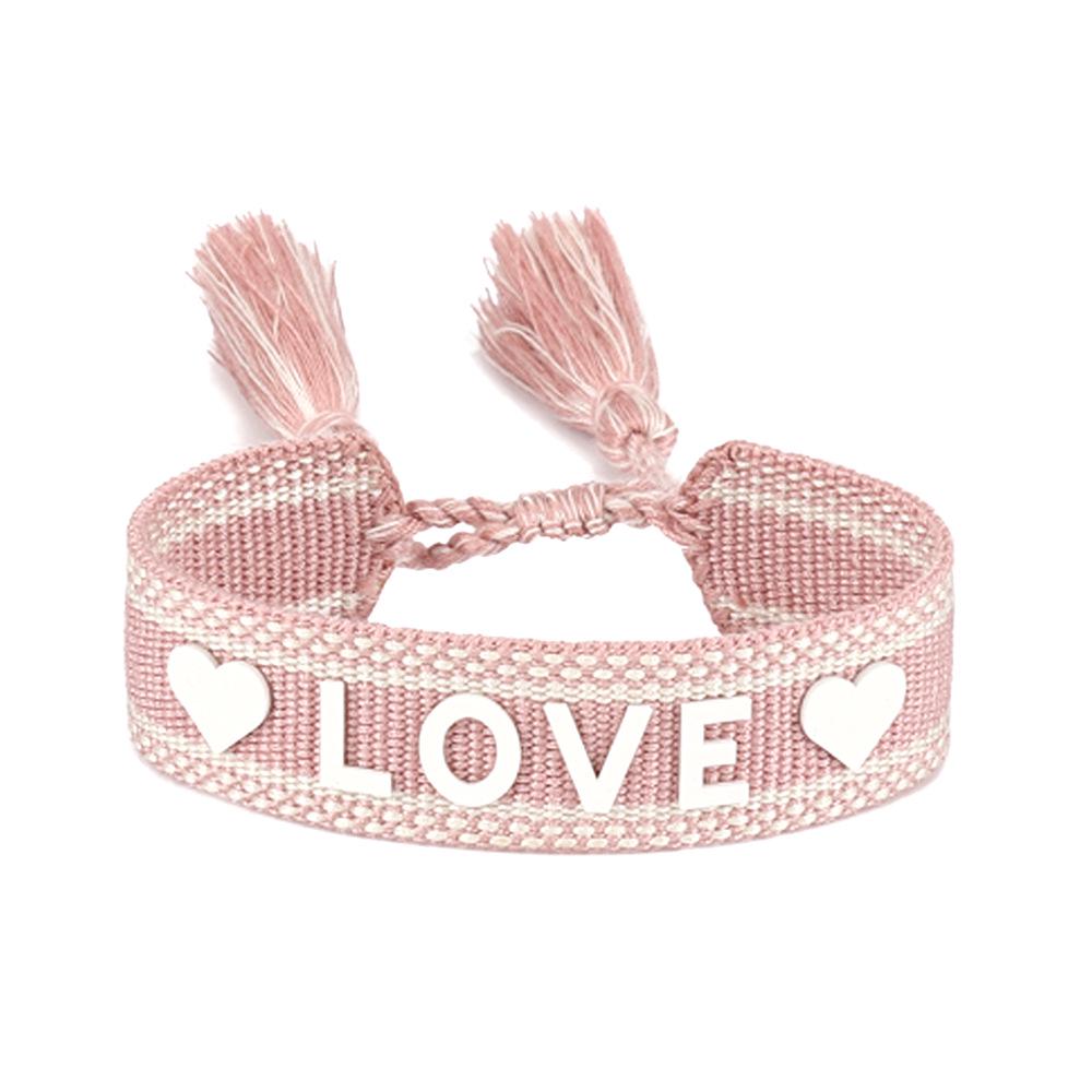 Silicone Letter Woven Bracelet: Women's Handmade Tassel Bracelet Gift