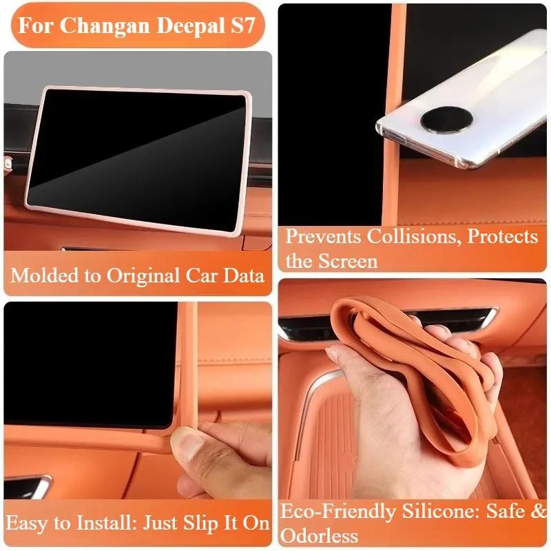 For Changan Deepal S7 2025 Screen Protection Silicone Cover Original Car Color Anti-Collision Scratch-Proof Soft Case