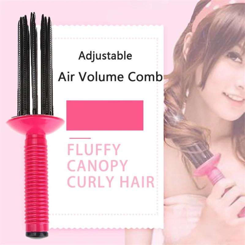 Neue einstellbare Luftvolumen Kamm Haar Flauschigen Styling Lockenwickler Locken Kamm Haar Curler Heatless Curling Make-Up Pinsel Roller Werkzeuge