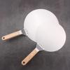Pizza Shovel Pastry Tools Pizza Peel Round Stainless Steel Non-stick Pizza Paddle Spatula With  Wooden Handle Baking Pizza Peel