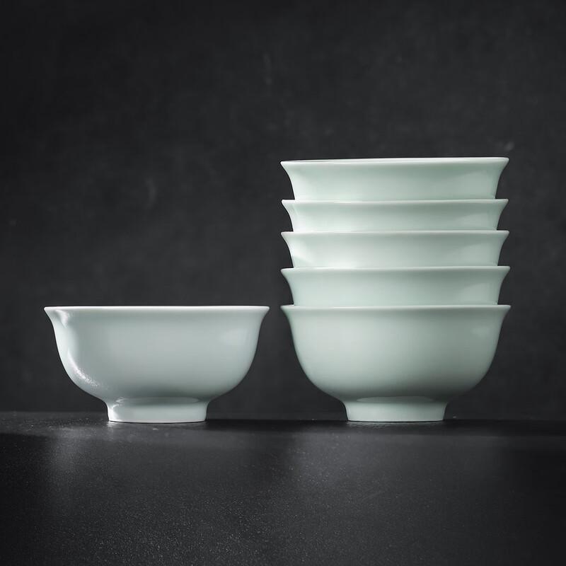 Jingdezhen Yingqing Celadon 6-Piece Rice Bowl Set