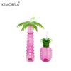 1PCS Tropical-Theme Plastic Cup Coconut Tree Pineapple Shape Bottle Drinking Cups With Lids And Straws Child Waterbottle