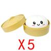Toys Colorful Dumpling Squishes Stress Balls Fidget Sensory Simulation Food Squishies Bun with Steamer Squeeze Dough Ball Gifts