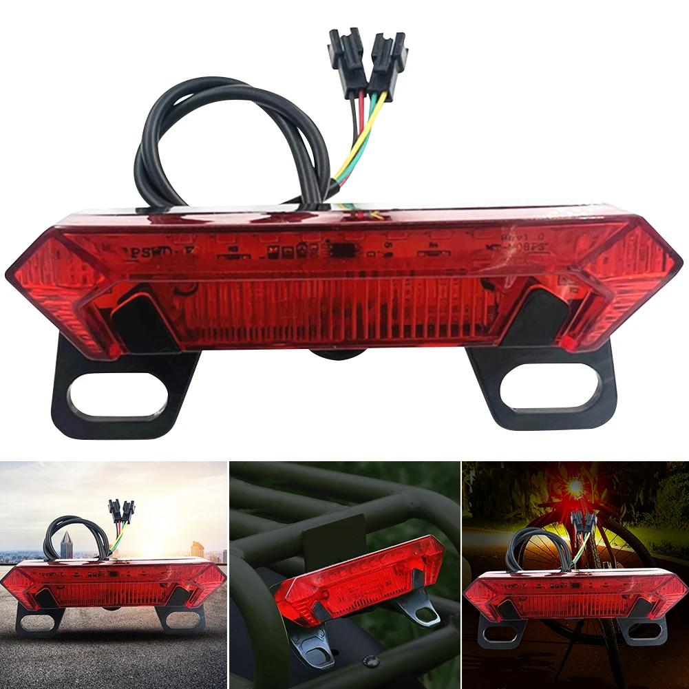Ultra Bright LED Electric Bicycle Rear Light Waterproof Flash Light Electric Bike Warning Light Safety Warning Bicycle Lights