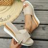 Fashion 2025 Women Sandals Elegant Women Shoes with Low Heels Wedge Sandals Summer Platform Sandals Ladies Slippers