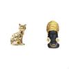 Elegant Cat And African Woman Resin Sculpture Figurine Decor Centerpiece Ornament for Fireplace