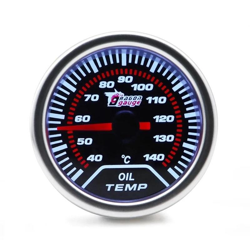 Car Oil Temp Gauge 2 Inch 52mm 12V LED Display OIL TEMP Meter for Automotive Racing & Engine Modification