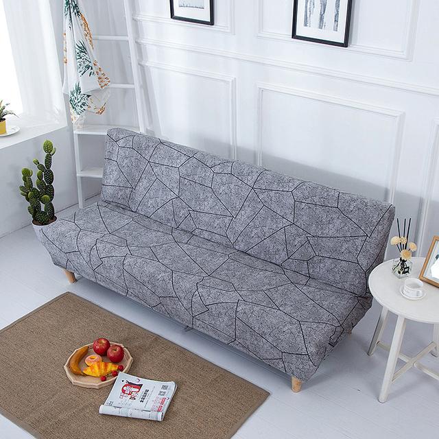 String Printed Folding Sofa Furniture Bed Cover Sofa Protector Covers Stretch Double Seat Cover Slipcovers For Living Room Area Geometric Print